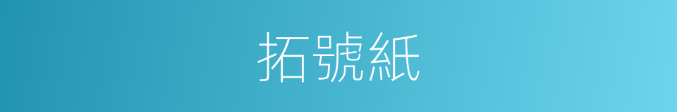 拓號紙的同義詞