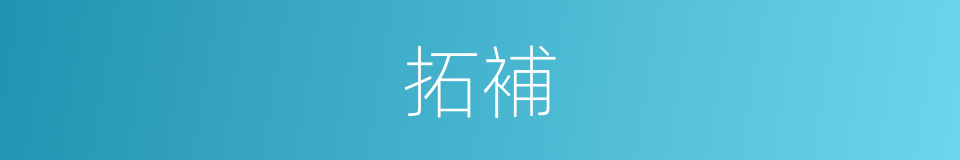 拓補的意思