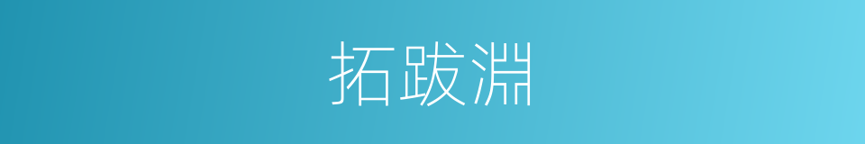拓跋淵的同義詞