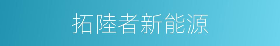 拓陸者新能源的同義詞