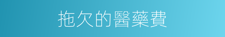 拖欠的醫藥費的同義詞