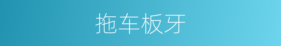 拖车板牙的同义词