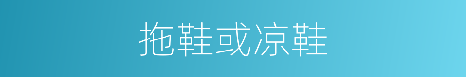 拖鞋或凉鞋的同义词