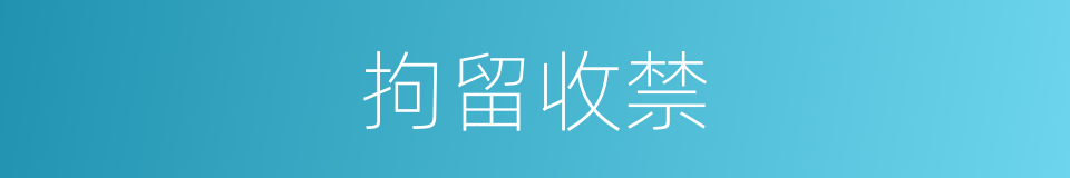拘留收禁的同义词