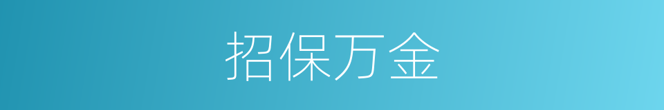 招保万金的同义词
