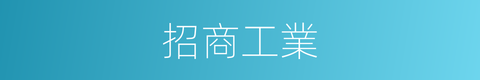 招商工業的同義詞