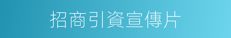 招商引資宣傳片的同義詞
