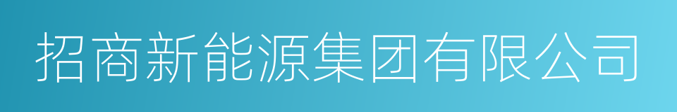 招商新能源集团有限公司的同义词