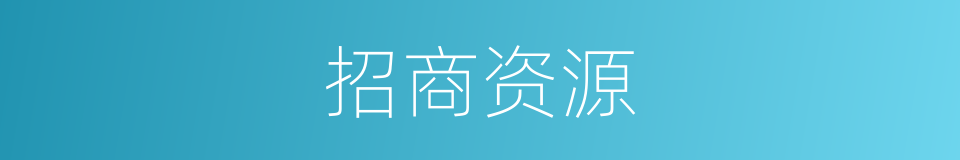 招商资源的同义词