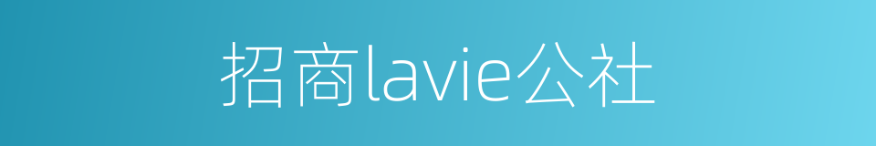 招商lavie公社的同义词