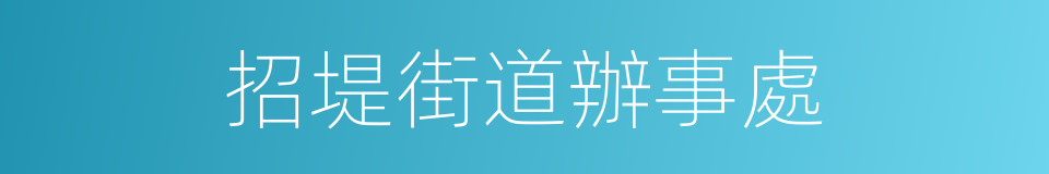 招堤街道辦事處的同義詞