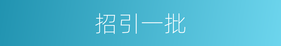 招引一批的同义词