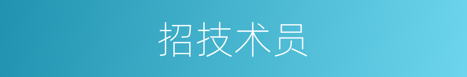 招技术员的同义词