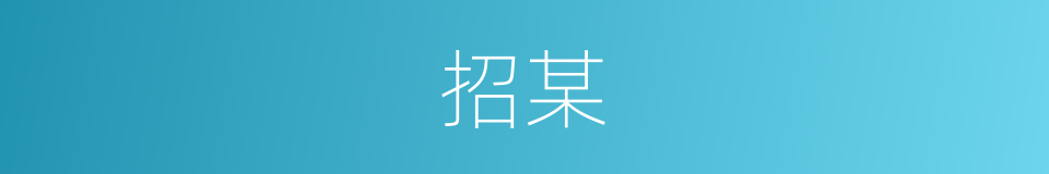 招某的同义词