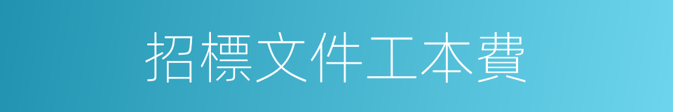 招標文件工本費的同義詞