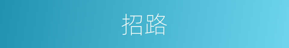 招路的同义词