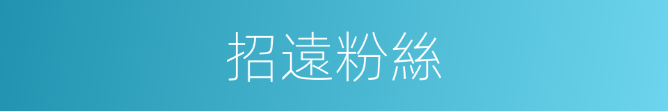 招遠粉絲的同義詞