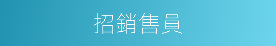 招銷售員的同義詞