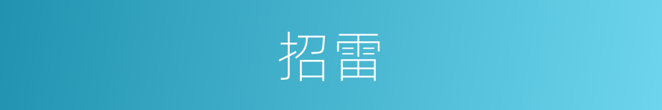 招雷的同义词