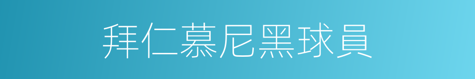拜仁慕尼黑球員的同義詞