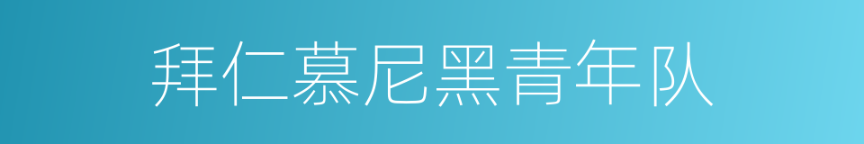 拜仁慕尼黑青年队的同义词
