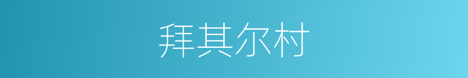 拜其尔村的同义词