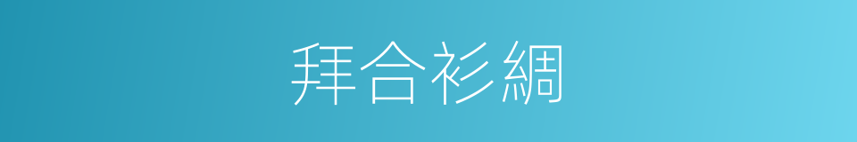 拜合衫綢的同義詞