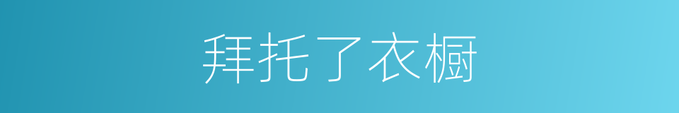 拜托了衣橱的同义词