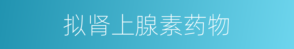 拟肾上腺素药物的同义词