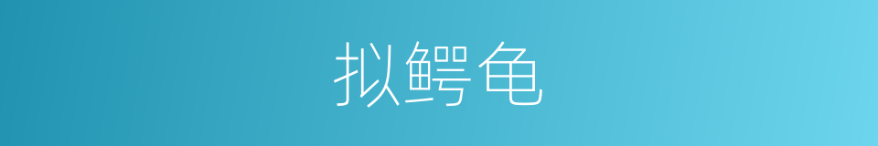 拟鳄龟的同义词