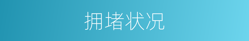 拥堵状况的同义词