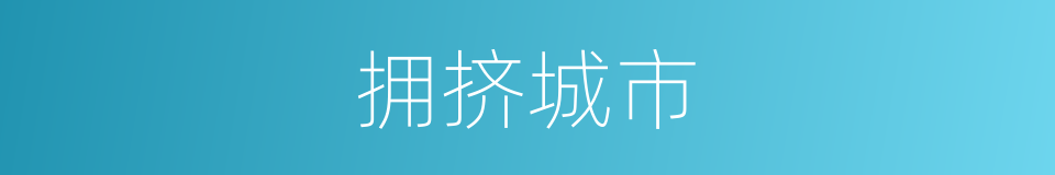 拥挤城市的同义词