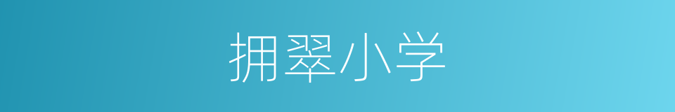 拥翠小学的同义词
