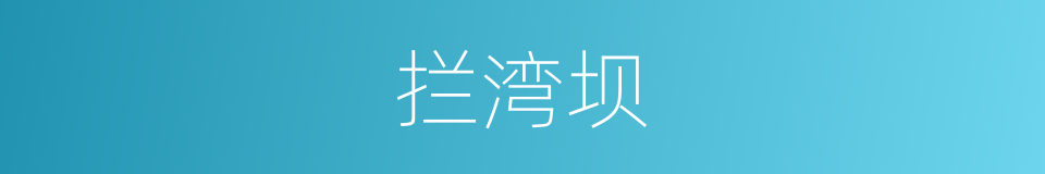 拦湾坝的同义词