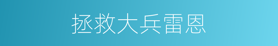 拯救大兵雷恩的同义词