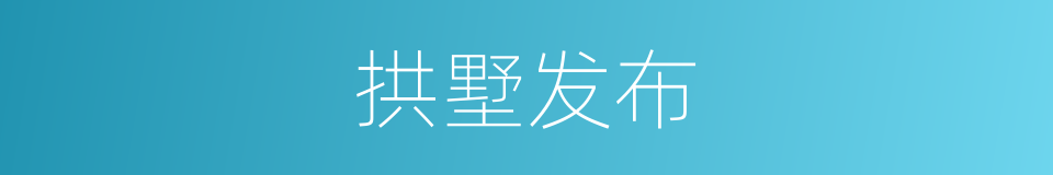 拱墅发布的同义词