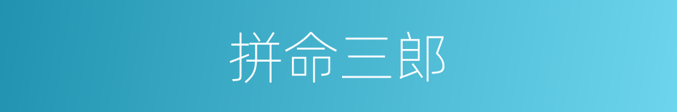 拼命三郎的意思