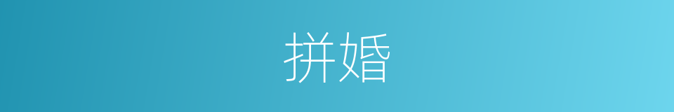 拼婚的意思