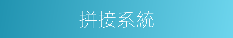 拼接系統的同義詞