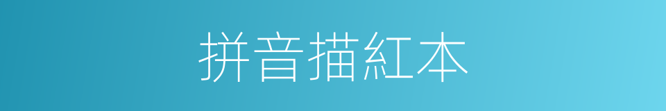 拼音描紅本的同義詞
