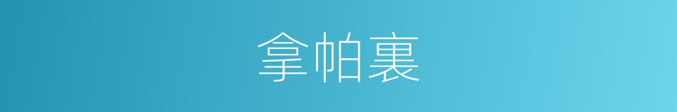 拿帕裏的同義詞