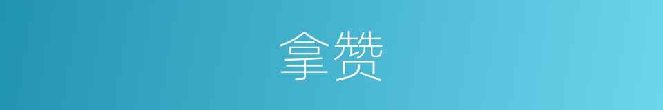 拿赞的同义词