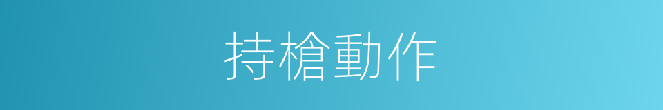 持槍動作的同義詞