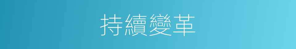 持續變革的同義詞