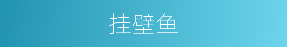 挂壁鱼的意思