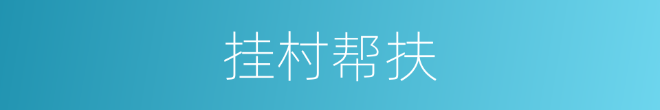 挂村帮扶的同义词