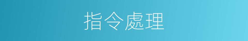 指令處理的同義詞