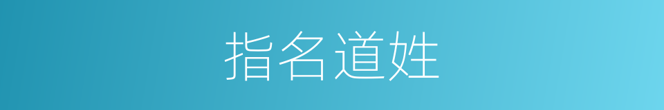 指名道姓的同义词