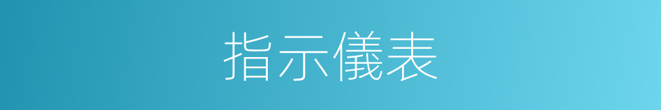 指示儀表的同義詞