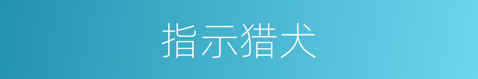 指示猎犬的同义词